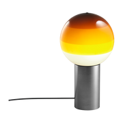 Lampada di bureau in metallo e vetro soffiato ambrato e grigio Dipping - Marset