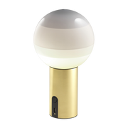 Lampada portatile in metallo e vetro soffiato bianco e oro Dipping - Marset
