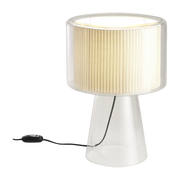 Lampe de bureau en verre soufflé blanc 53cm Mercer - Marset