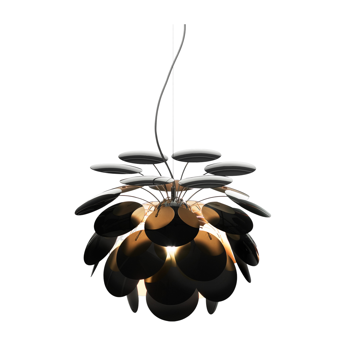 Lámpara colgante de metal negro y dorado 68 cm Discoco - Marset