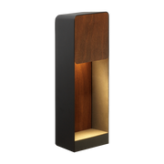 Lampada a parete per esterni in alluminio grigio grafite e Iroko nero A 35 - Marset