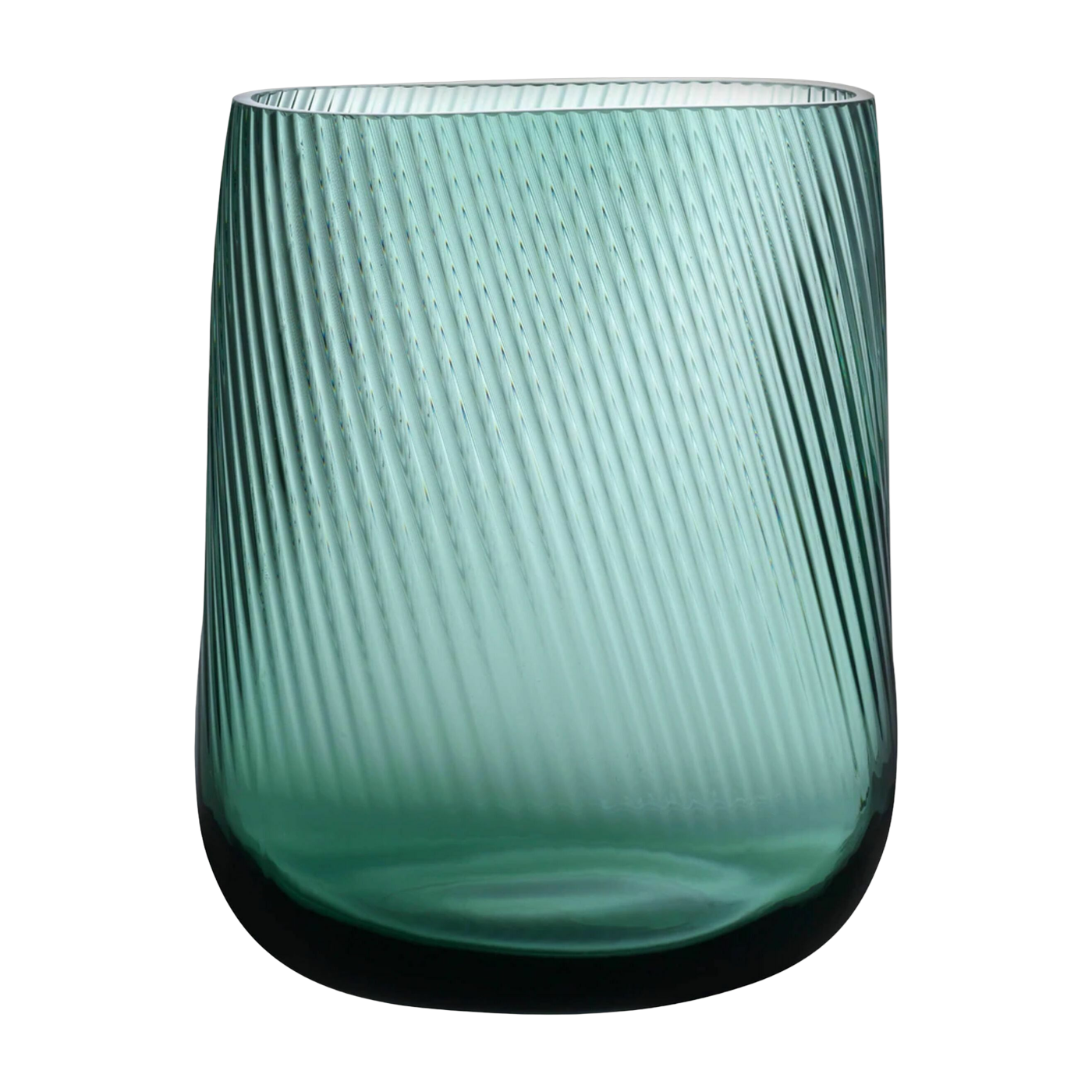 Opti Vase Smoked Green Tall - Nude Glass