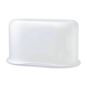 Layers Vase Wide In Opal White - Nude Glass