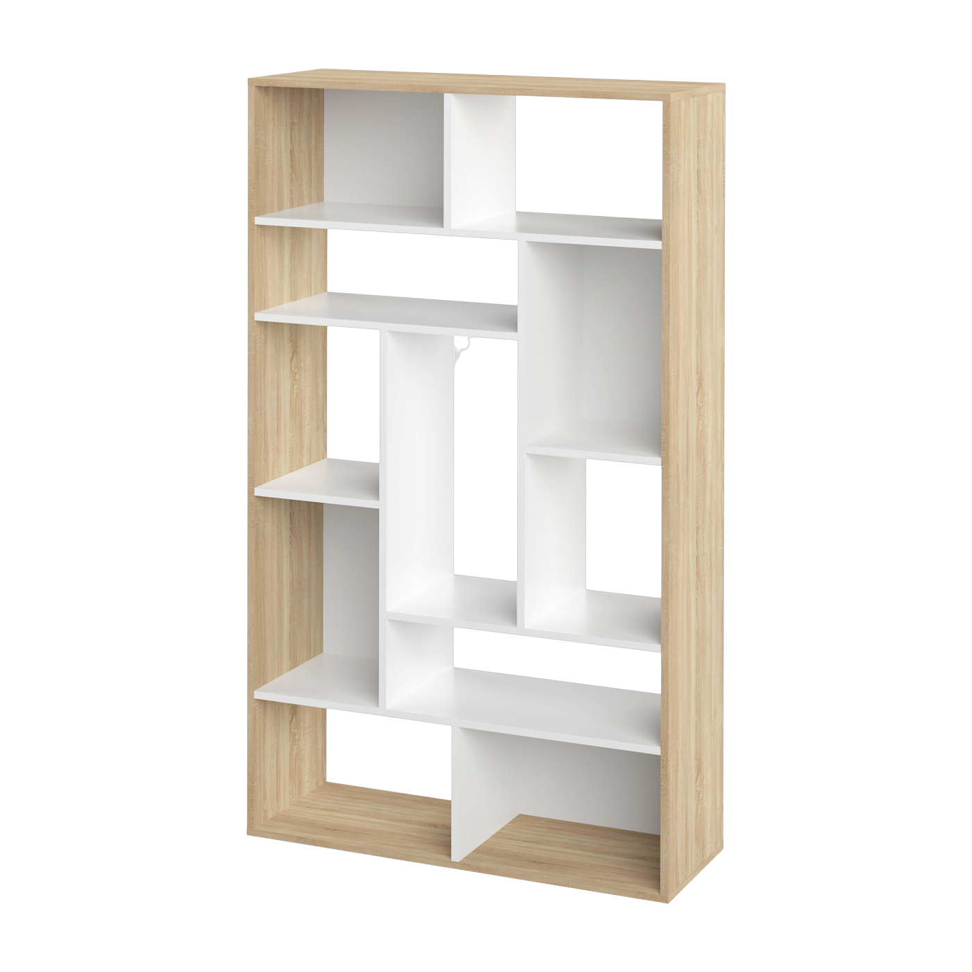 Libreria Seoul bianca e rovere - TEMAHOME