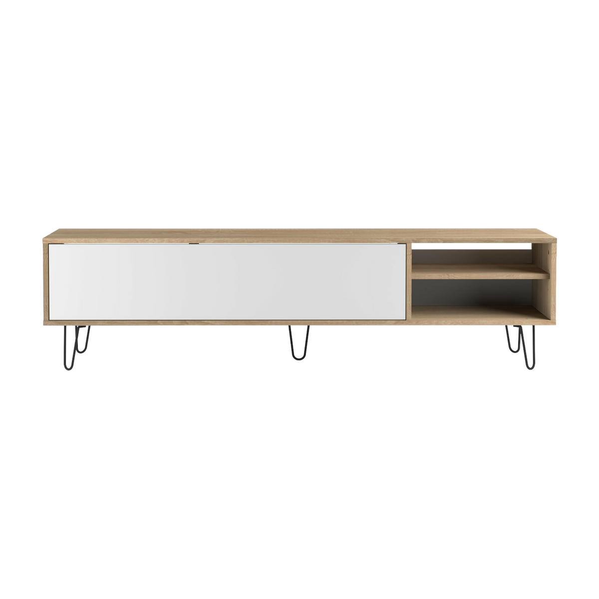 Meuble tv blanc et chêne Aero - TEMAHOME