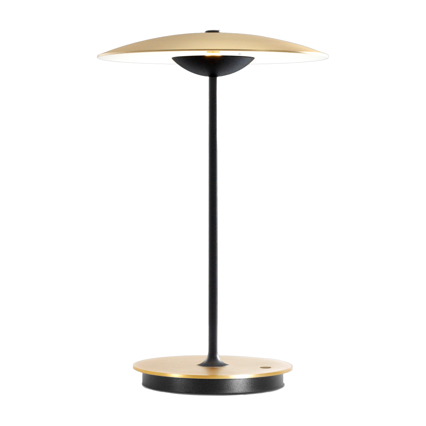 Lampe sans fil en laiton brossé et aluminium blanc Ginger 20 M - Marset