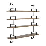 4 shelves in walnut 155 cm Demon Shelf - Gubi