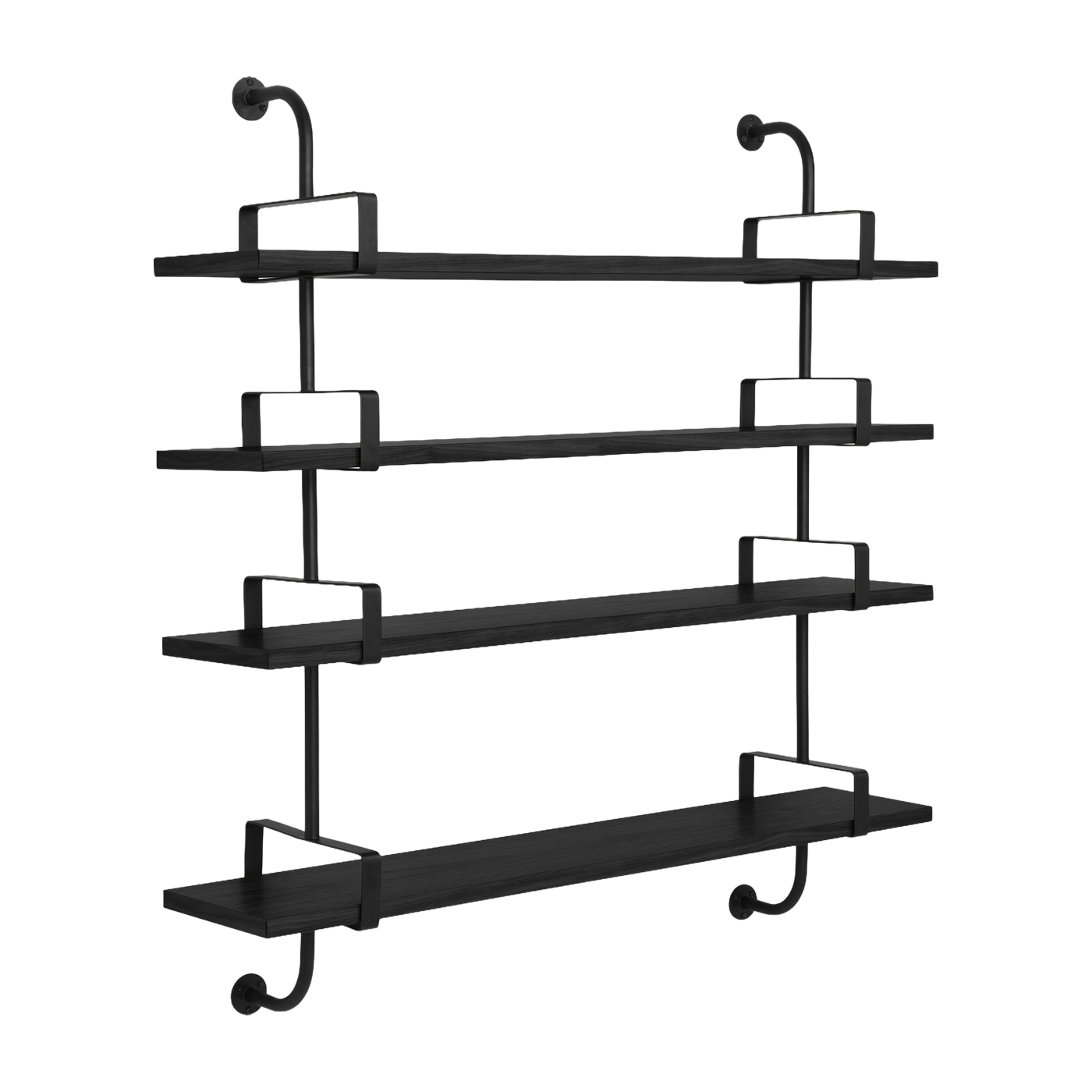 4 estantes de fresno negro 155 cm Demon Shelf - Gubi