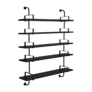 5 Regale aus schwarzer Esche 155 cm Dämon Shelf -. Gubi