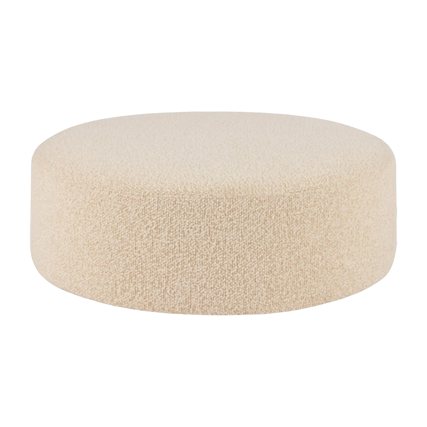 Pouf rond large en laine beige Bon - Hem