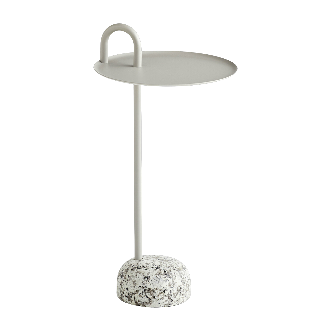 Mesa auxiliar de acero beige Bowler - HAY