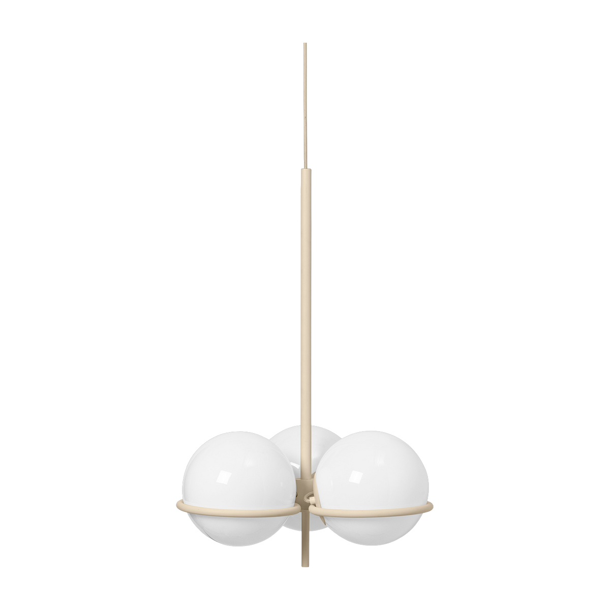 Lámpara colgante 3 globos de vidrio beige Era - Ferm living