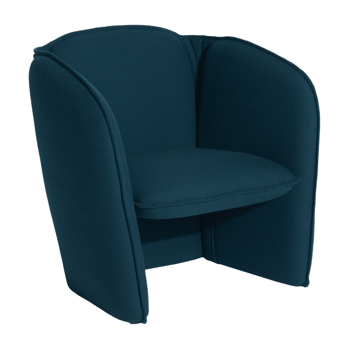 Fauteuil en tissu bleu marine Lily - Petite Friture