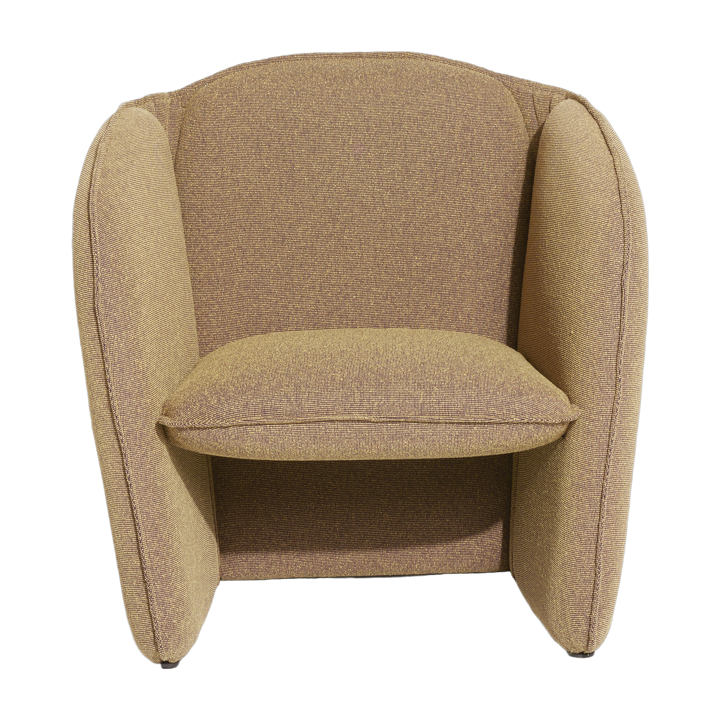Fauteuil en tissu jaune aubergine Lily - Petite Friture