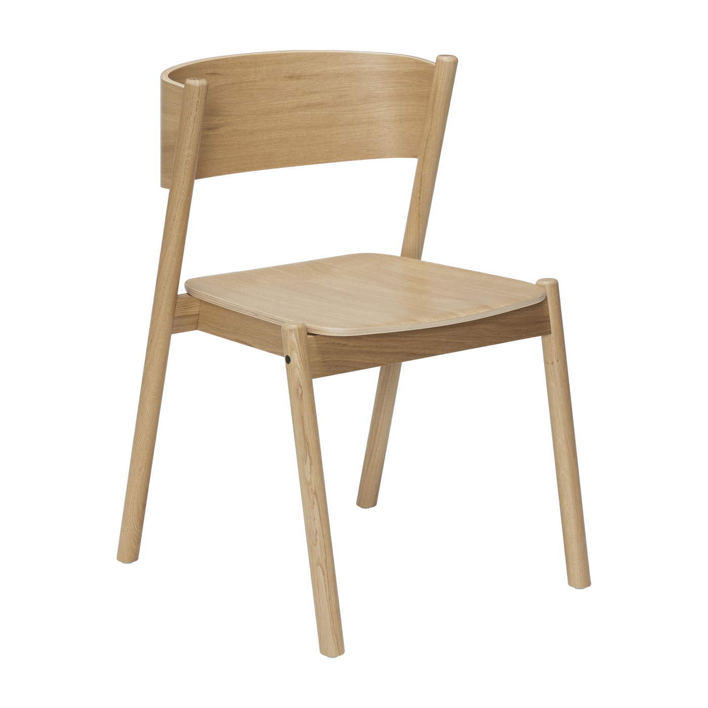 Sedia da pranzo obliqua Natural - Hübsch