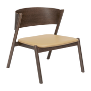 Oblique Lounge Chair Sitz Dunkelbraun - Hübsch