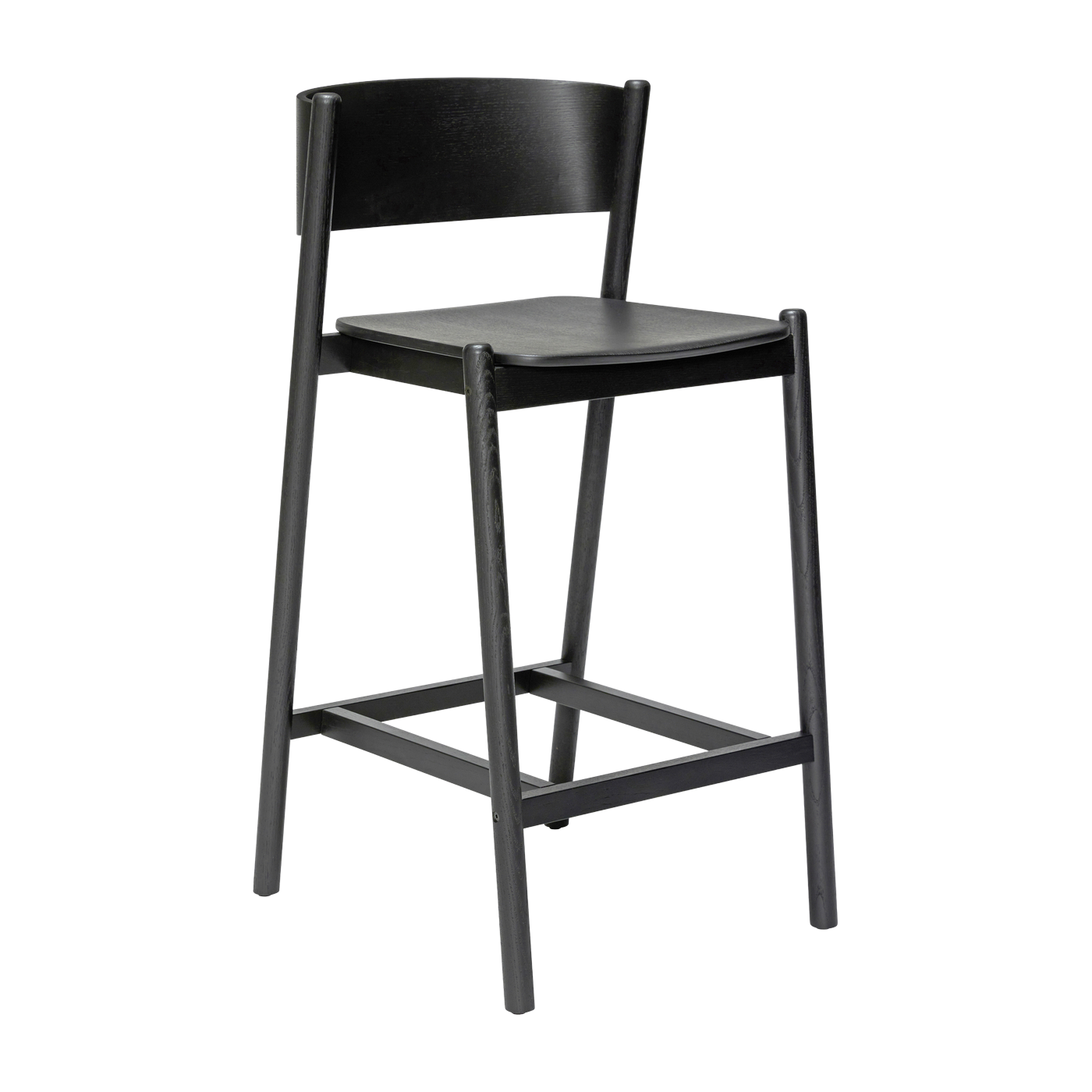 Sgabello da bar obliquo Black - Hübsch