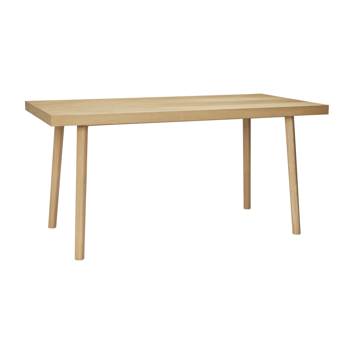 Table à manger rectangulaire en chêne naturel 160x80 cm Herringbone - Hübsch