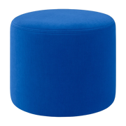 Bon Round Wool Ottoman - Blue Hem