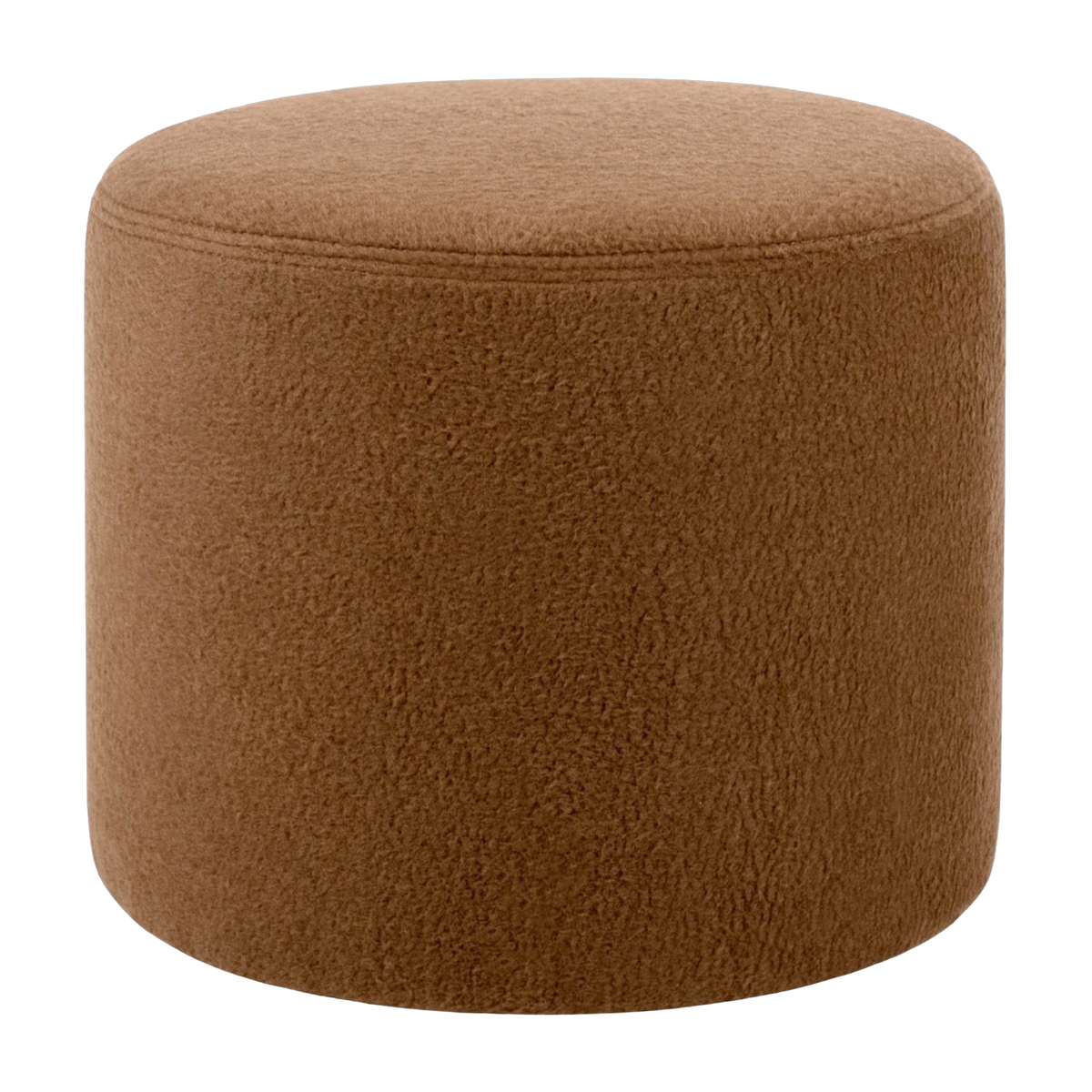 Bon Round Brown Wool Ottoman - Hem