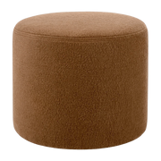 Bon Round Brown Wool Ottoman - Hem
