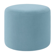 Bon Round Blue Wool Ottoman - Hem