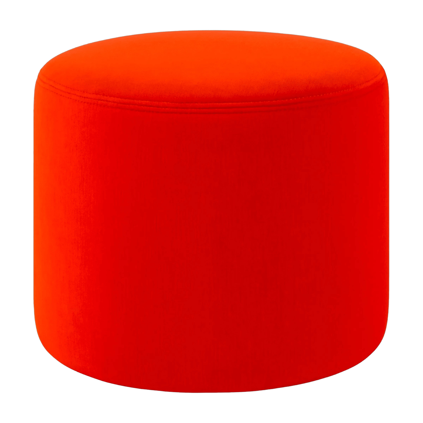 Bon Round Red Wool Ottoman - Hem