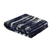 Plaid en laine bleu Glitch Throw - Hem