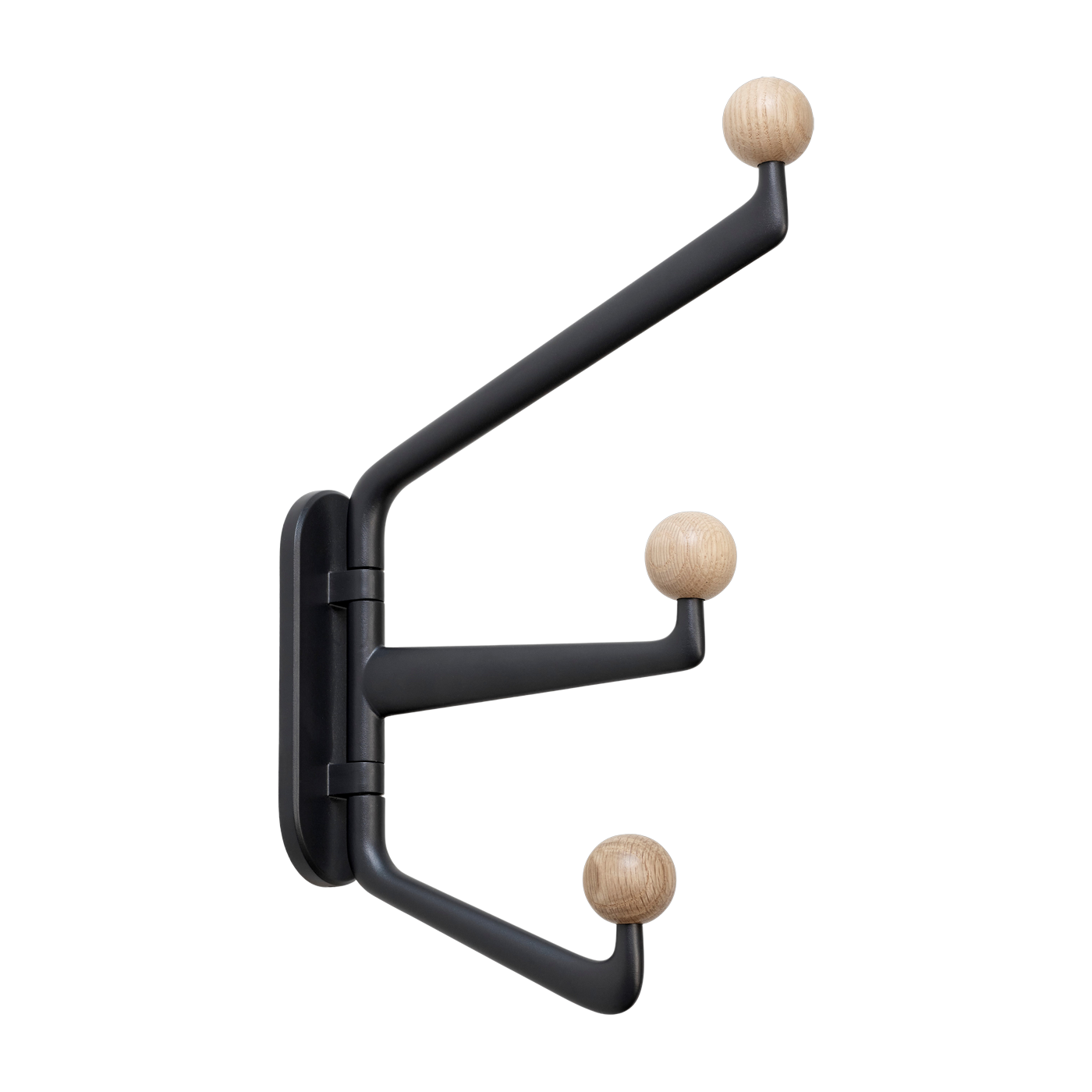 Appendiabiti con ganci grandi in metallo e legno di faggio Capture SC76 - &tradition