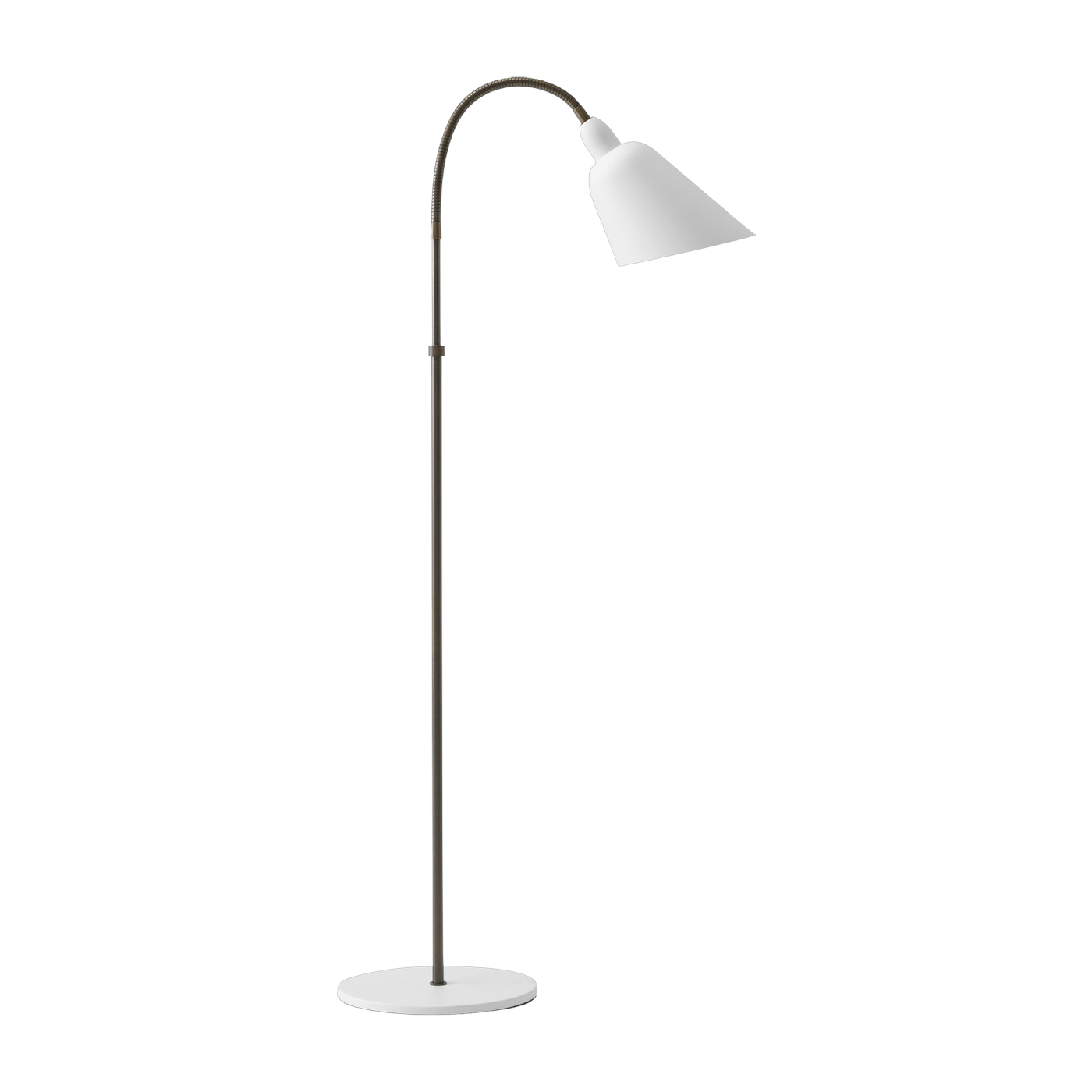Lampada da terra bianca con dettaglio in bronzo Anniversary Edition Bellevue - &tradition