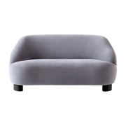 Gentle 133 fabric and black lacquered oak sofa Margas LC3 - &tradition