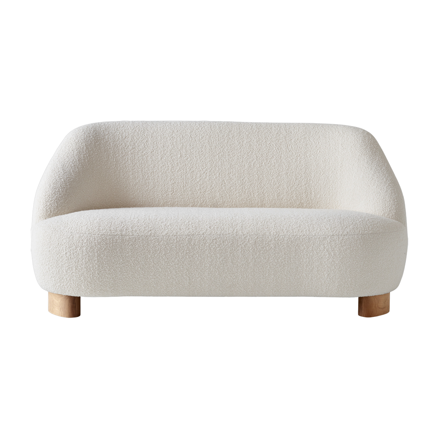 Sofa mit Stoffbezug Karakorum 001 und Eiche Margas LC3 - &tradition