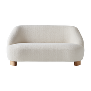Sofa mit Stoffbezug Karakorum 001 und Eiche Margas LC3 - &tradition