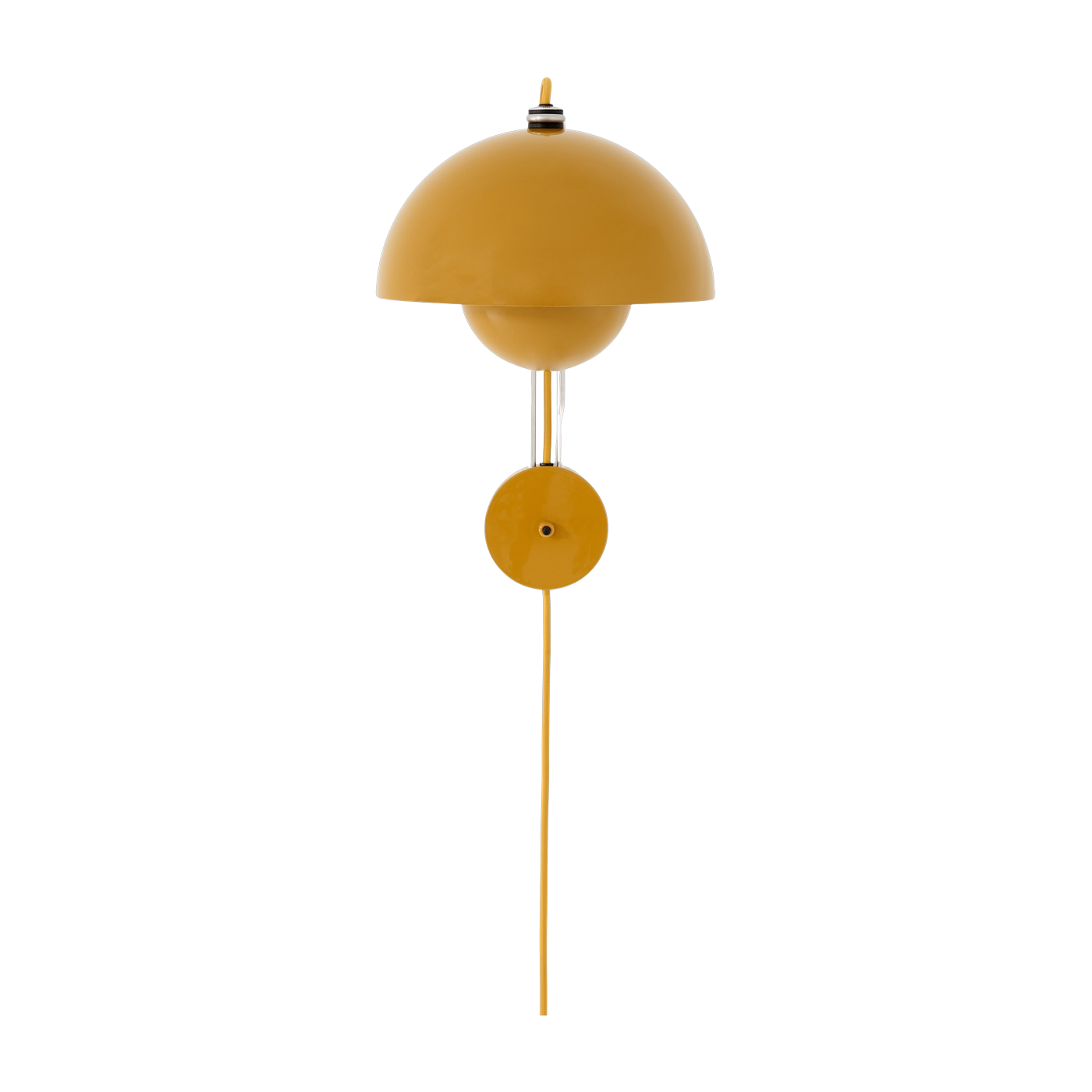 Lampada da parete con spina senape Flowerpot - &tradition
