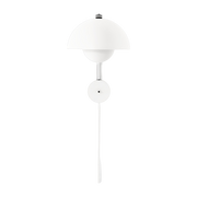 Lámpara de pared blanco mate con enchufe Flowerpot VP8 - &tradition