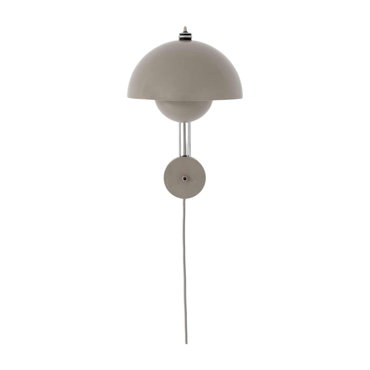 Lampada da parete con spina grigia Flowerpot - &tradition