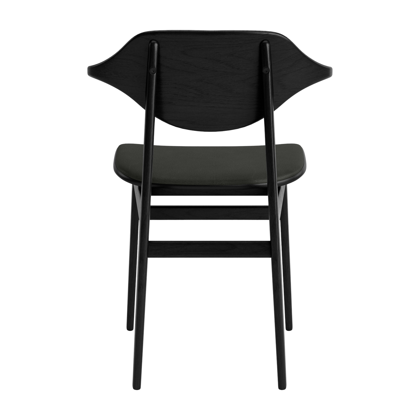 Silla de roble negro con tapicería antracita Buffalo - NORR11