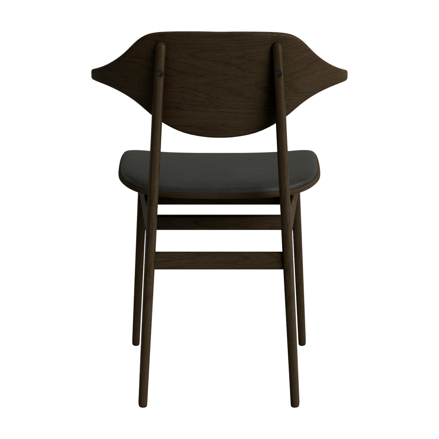 Silla de roble ahumado con tapicería antracita Buffalo - NORR11