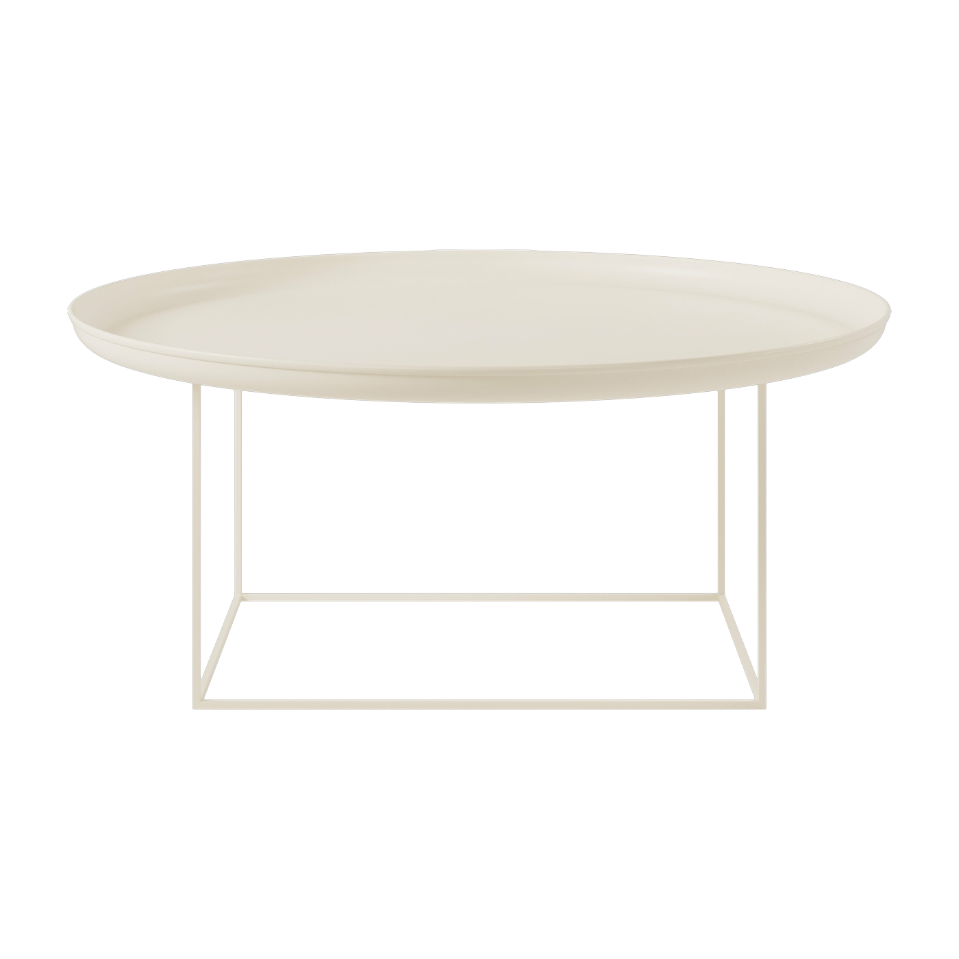 Mesa de centro ronde en acero blanco antiguo 90 cm Duke - NORR11