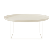 Table basse ronde en acier blanc antique 90 cm Duke - NORR11