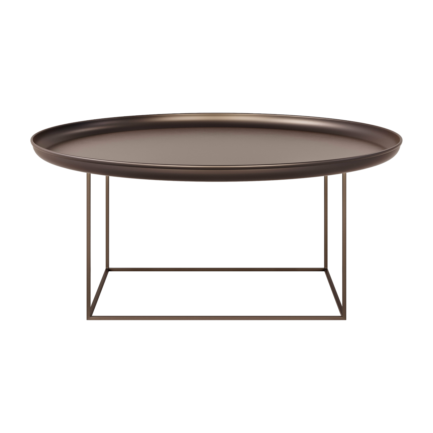 Mesa de centro ronde en acero bronceado 90 cm Duke - NORR11