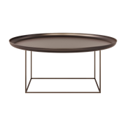 Table basse ronde en acier bronze 90 cm Duke - NORR11