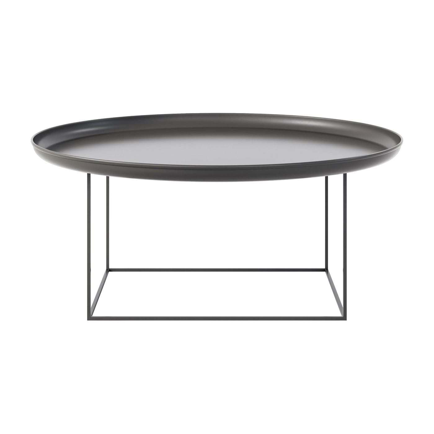 Couchtisch ronde aus schwarzem Stahl 90 cm Duke - -. NORR11