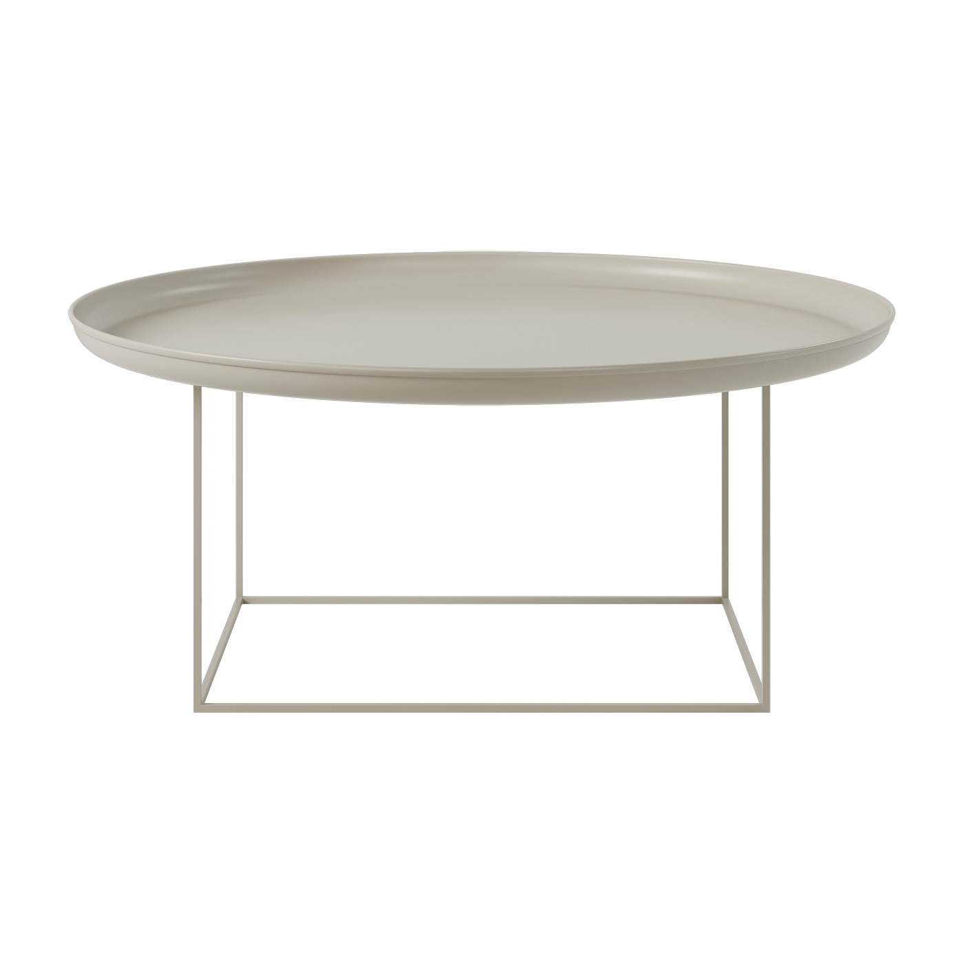 Couchtisch ronde aus steingrauem Stahl 90 cm Duke - -. NORR11