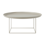 Tavolino ronde in acciaio grigio pietra 90 cm Duke - NORR11