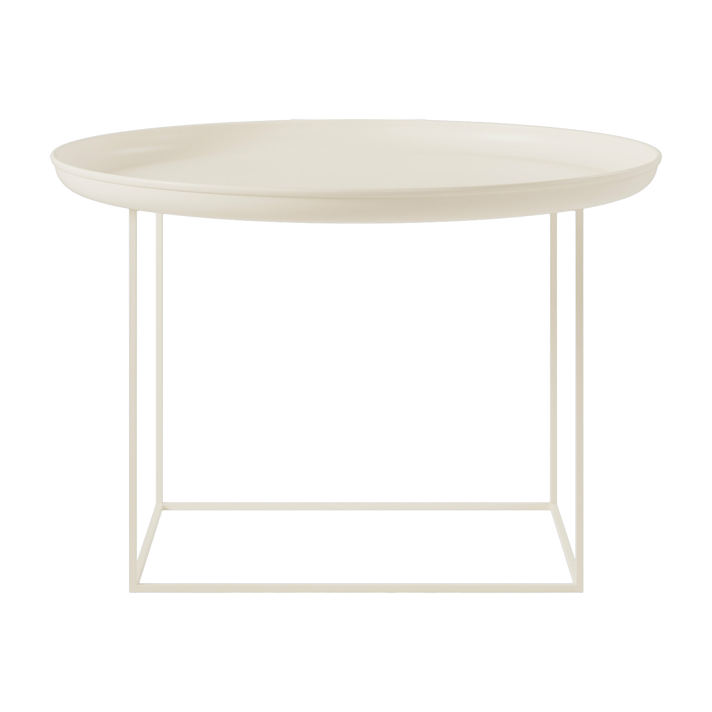 Mesa de centro ronde en acero blanco antiguo 70 cm Duke - NORR11