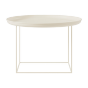 Table basse ronde en acier blanc antique 70 cm Duke - NORR11
