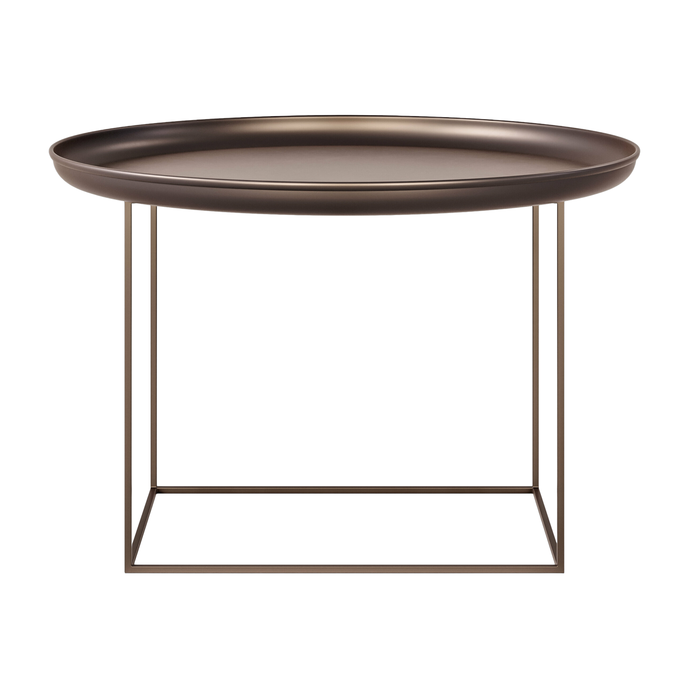 Couchtisch ronde aus bronzefarbenem Stahl 70 cm Duke - -. NORR11