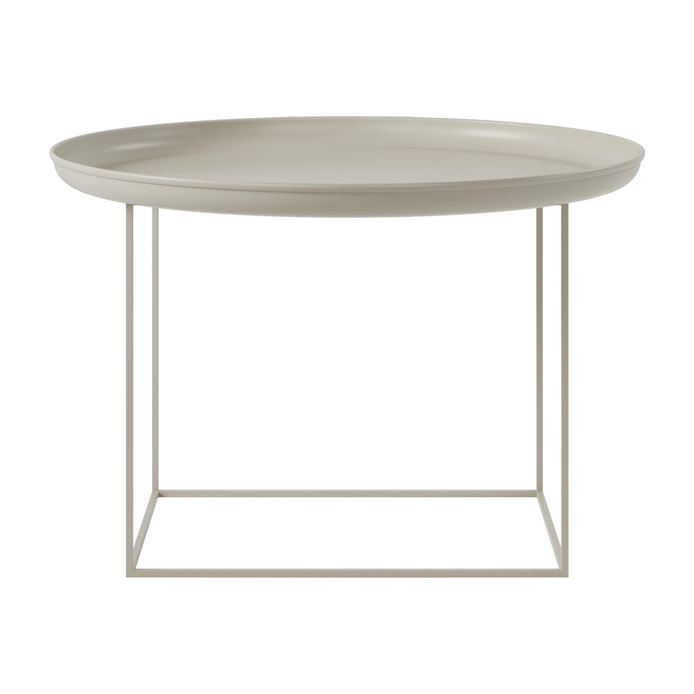 Mesa de centro ronde en acero gris piedra 70 cm Duke - NORR11