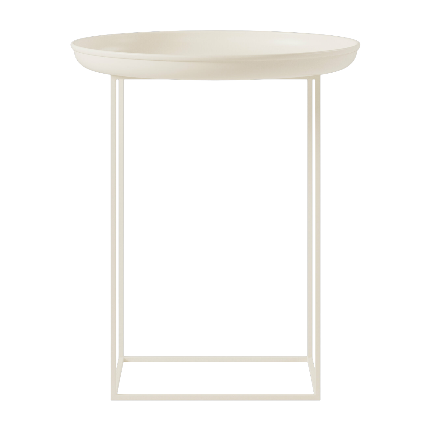 Couchtisch ronde aus antikweißem Stahl 45 cm Duke - -. NORR11